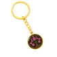 Celtic Tree of Life Pendant Keychain - Cosmos October Birth Flower Jewelry