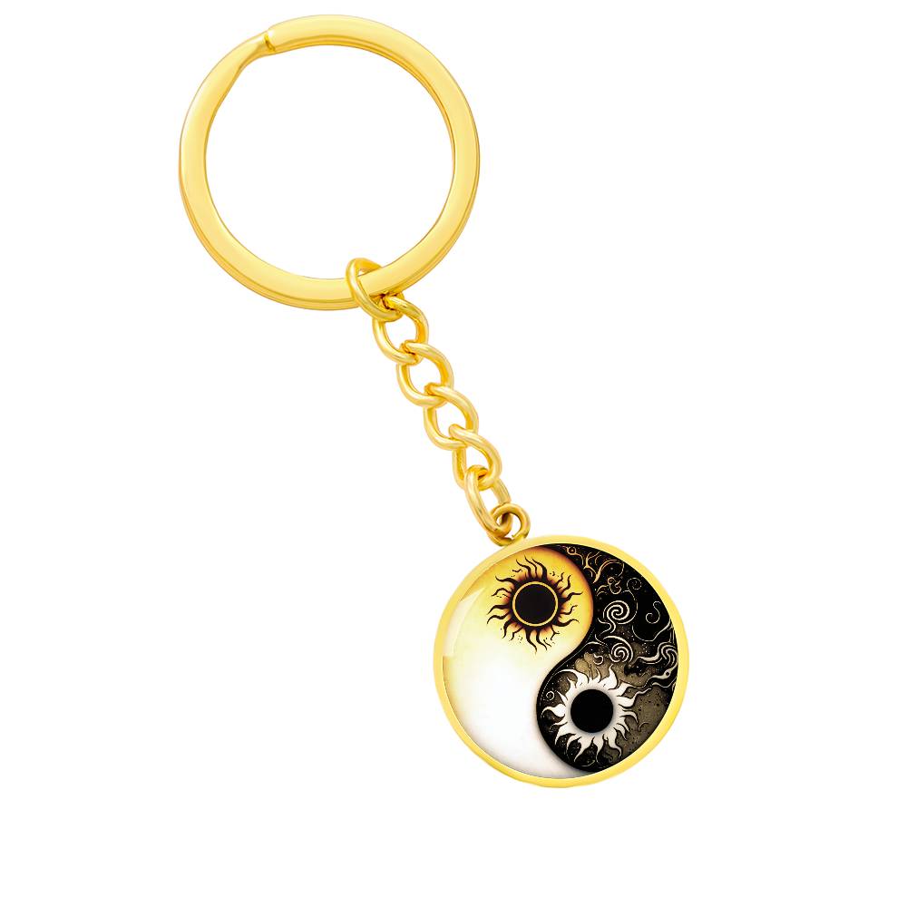 Sun and Moon Keychain