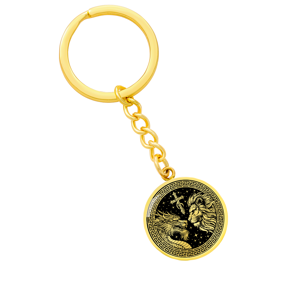 Dragon and Lion Keychain