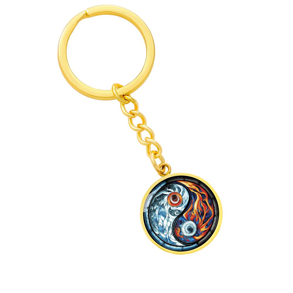 Fire and Ice Keychain