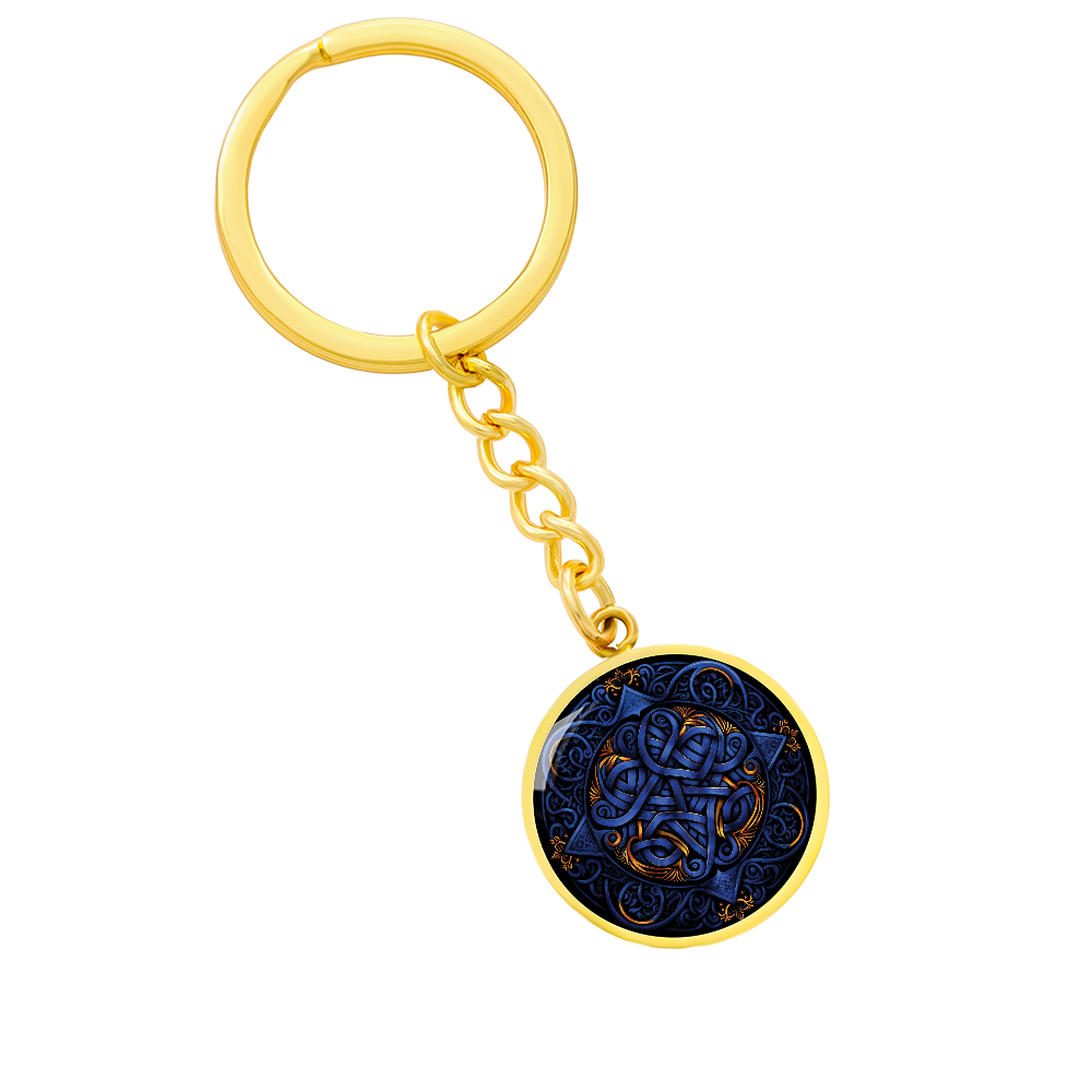 Blue Celtic Knot Keychain - Romantic Pendant Jewelry
