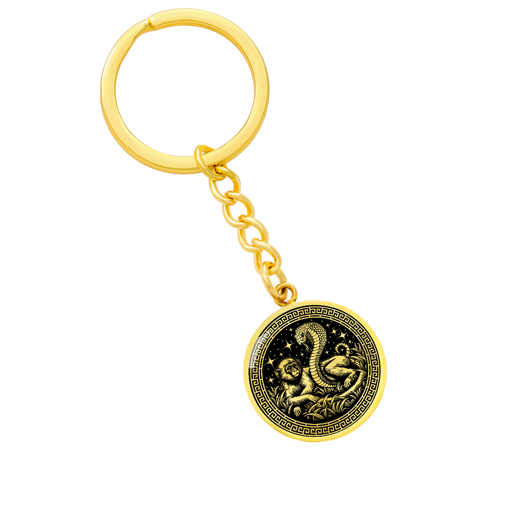 Monkey & Snake Keychain