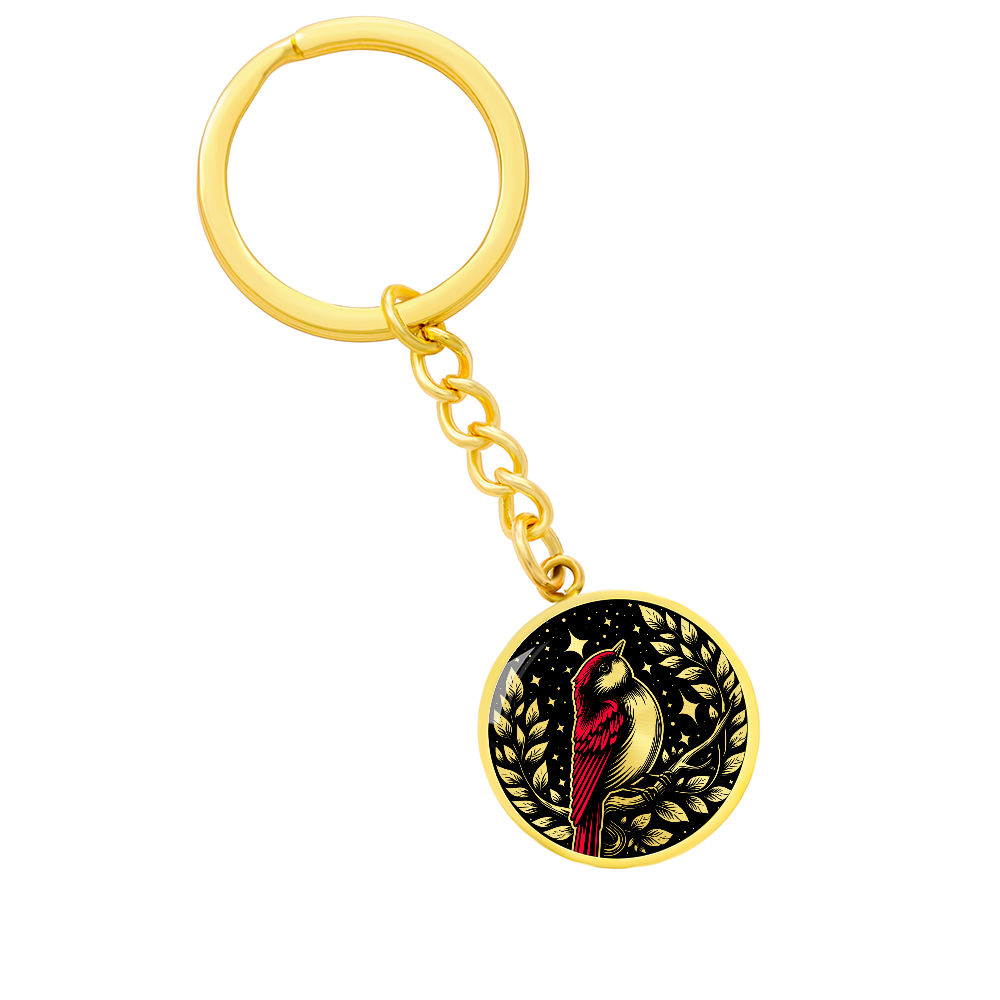 Red Bird Keychain - Wildlife Pendant Jewelry