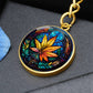 Gold Marijuana Pendant