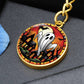 Cute Halloween Ghost Keychain, Personalized Fall Jewelry, Gold Tiny Ghost Charm Pendant, Spooky Season October Birthday Gift For Her or Him
