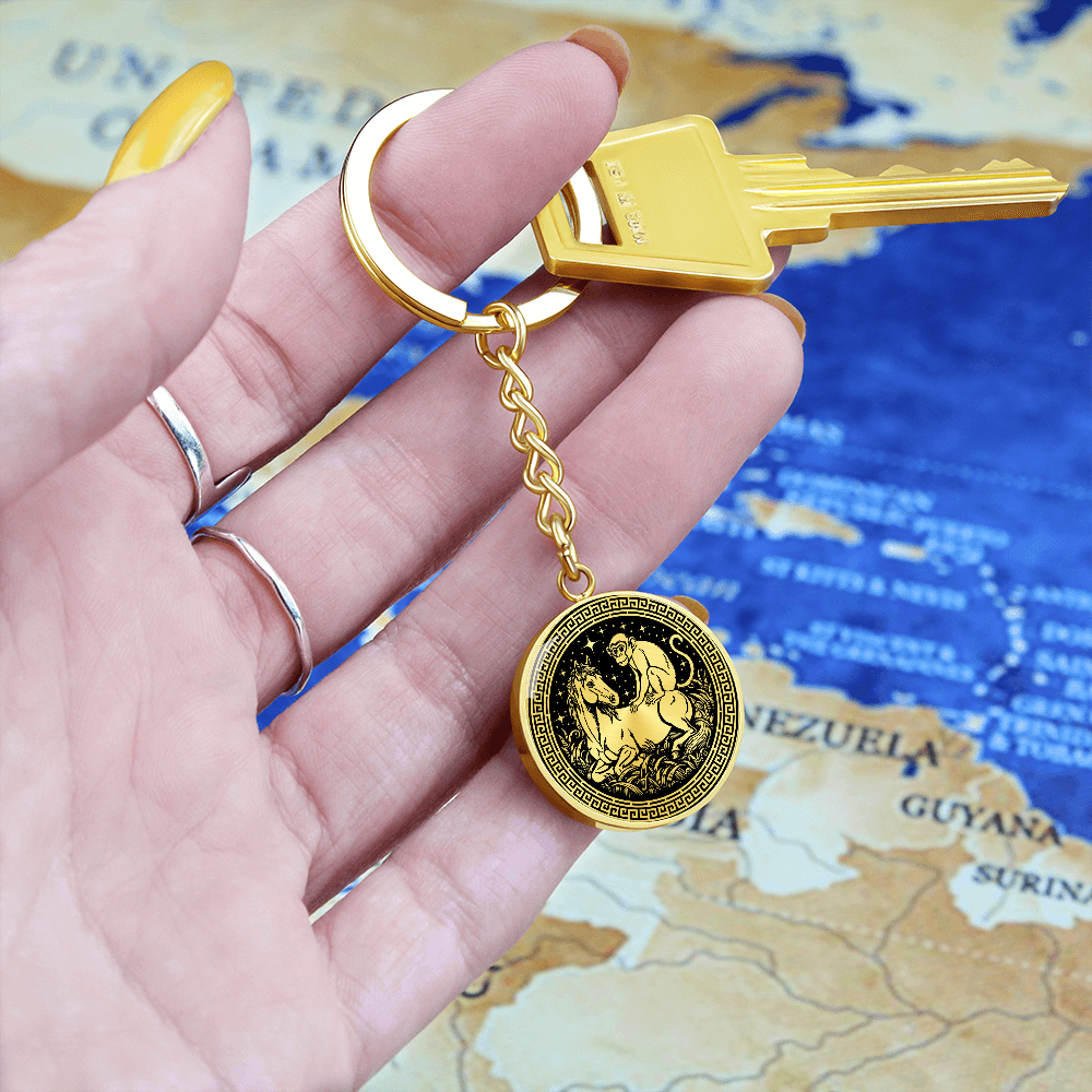 Monkey and Horse Keychain - Couples Chinese Zodiac Animal Pendant Jewelry