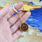 Celtic Tree of Life Pendant Keychain - Rose June Birth Flower Jewelry