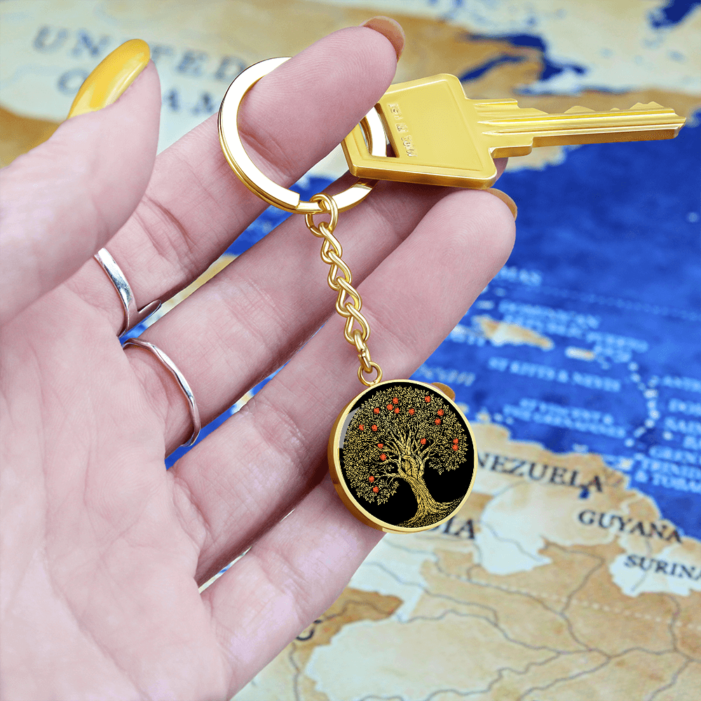 Orange Tree Keychain - Symbolic Charm Pendant Jewelry