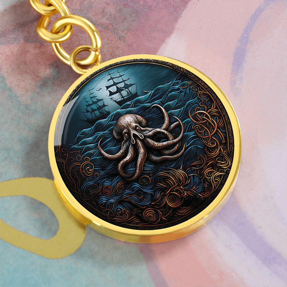 Pirate Ship Kraken Keychain