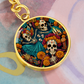 Day of the Dead Keychain - Día de los Muertos Pendant Jewelry