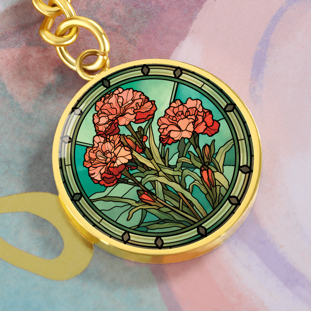Carnation Keychain