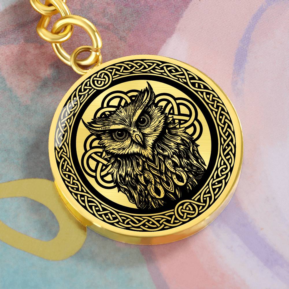 Celtic Owl Keychain