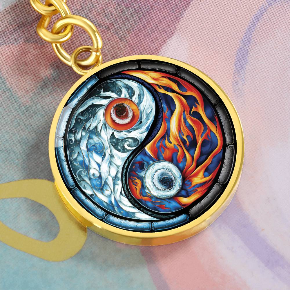 Fire and Ice Keychain