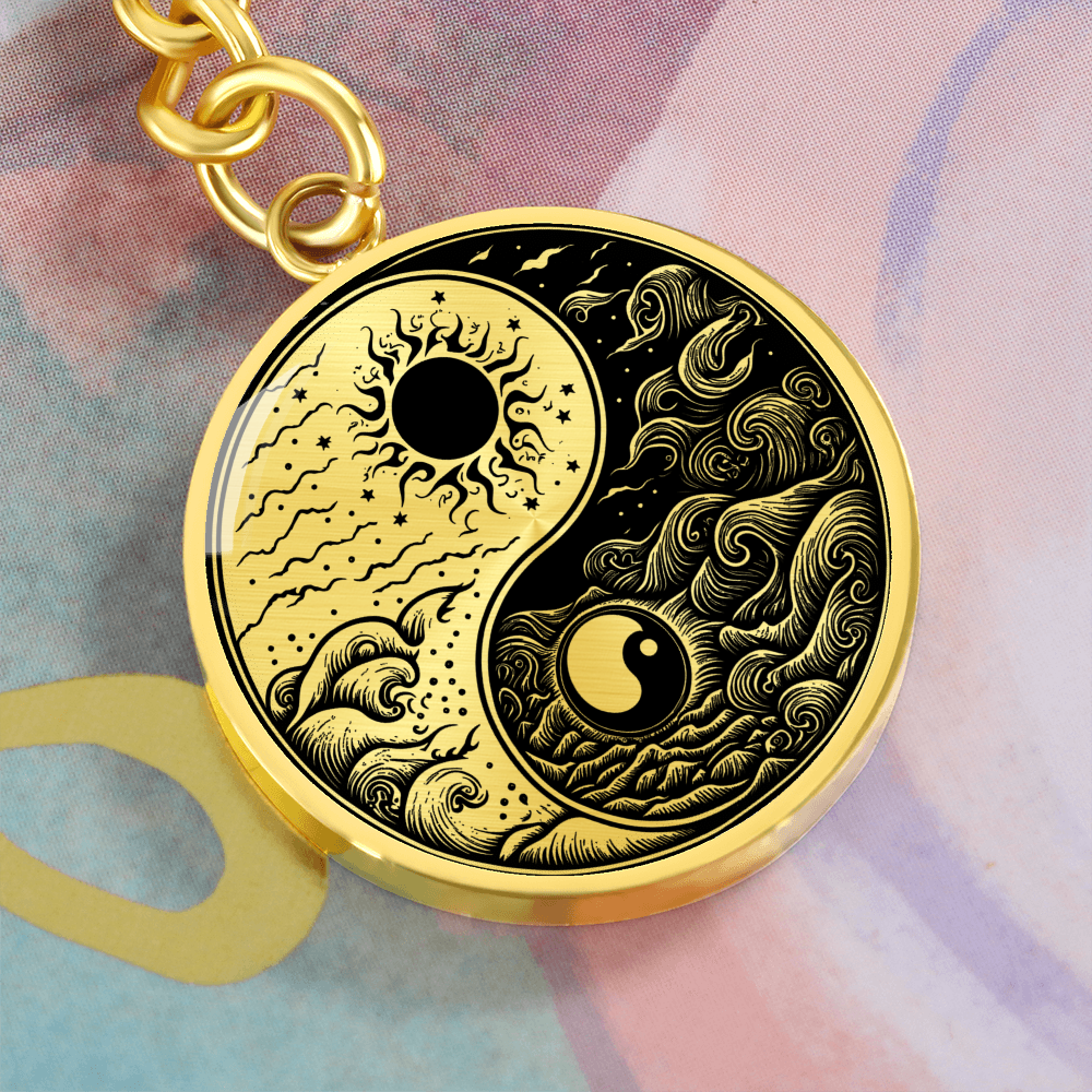 Sun and Moon Keychain