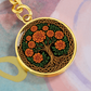 Celtic Tree of Life Pendant Keychain - Marigold October Birth Flower Jewelry