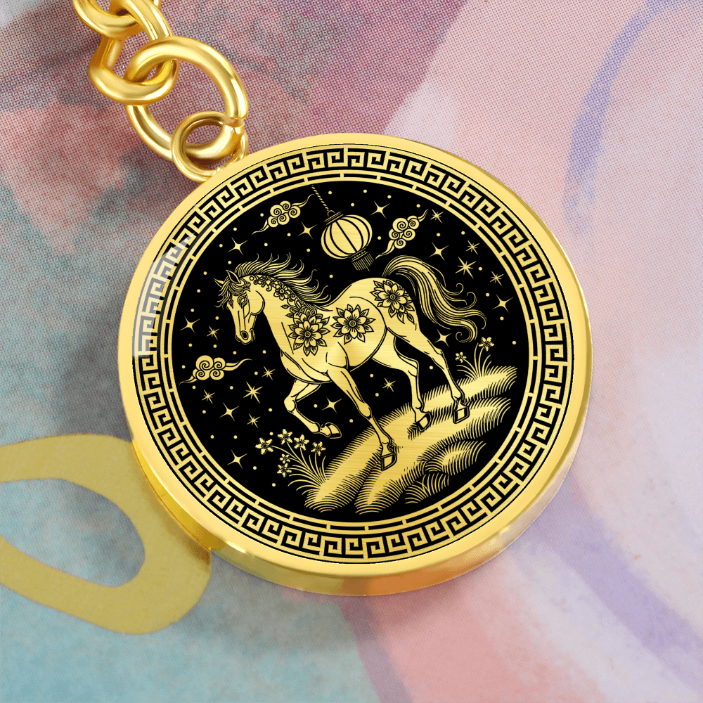 Horse Keychain Chinese Zodiac Pendant Jewelry