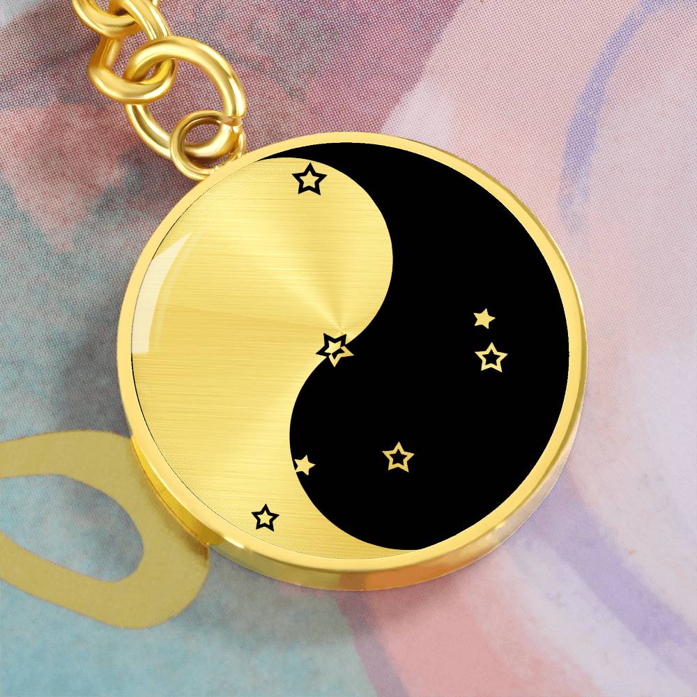 Capricorn Yin Yang Keychain