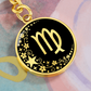 Virgo Zodiac Pendant Keychain