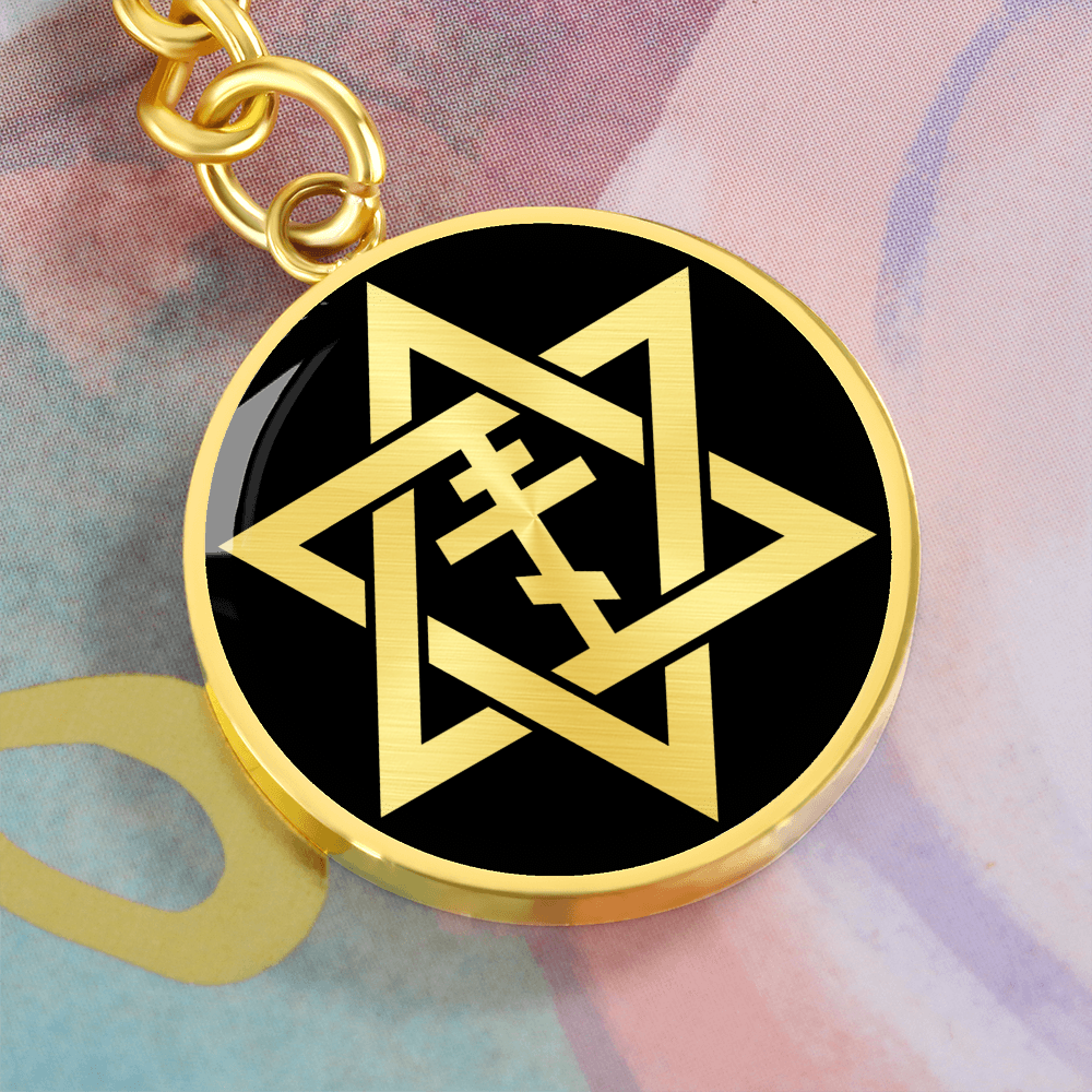Star of David & Orthodox Cross Keychain