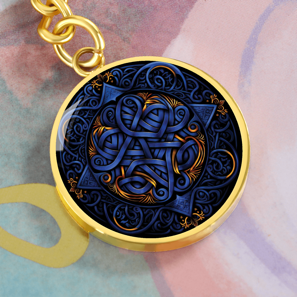 Blue Celtic Knot Keychain - Romantic Pendant Jewelry