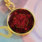 Red Celtic Knot Keychain - Romantic Pendant Jewelry