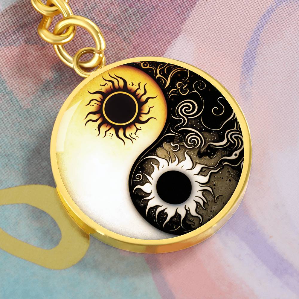 Sun and Moon Keychain