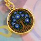 Celtic Tree of Life Pendant Keychain - Morning Glory September Birth Flower Jewelry