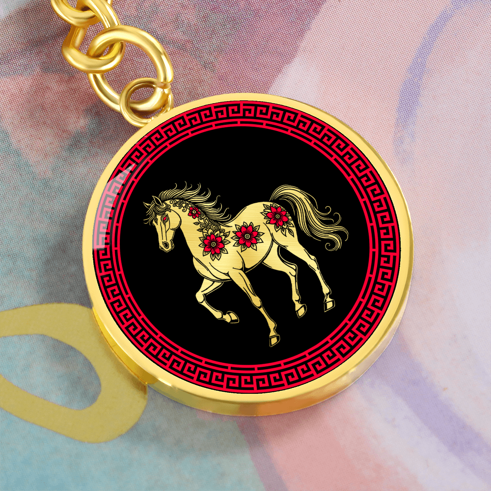 Horse Keychain Chinese Zodiac Animal Pendant Jewelry