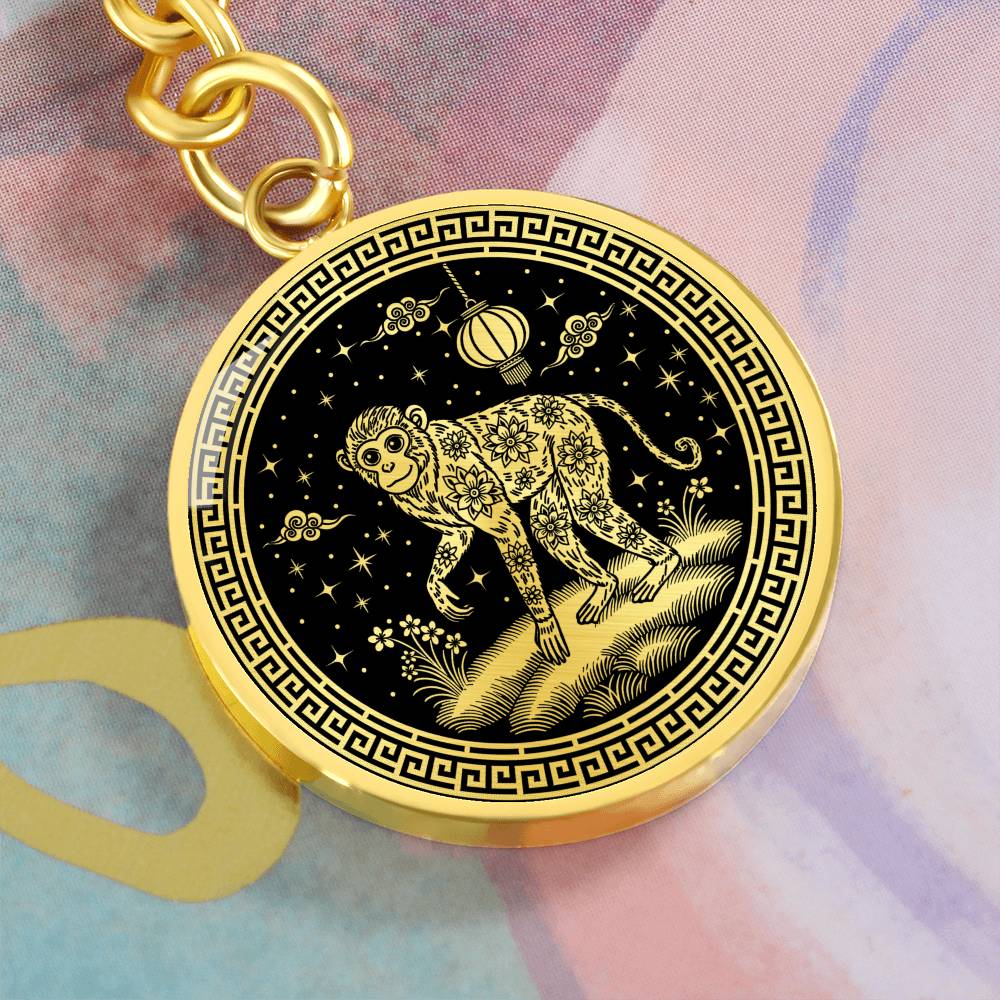 Monkey Keychain Chinese Zodiac Animal Pendant Jewelry