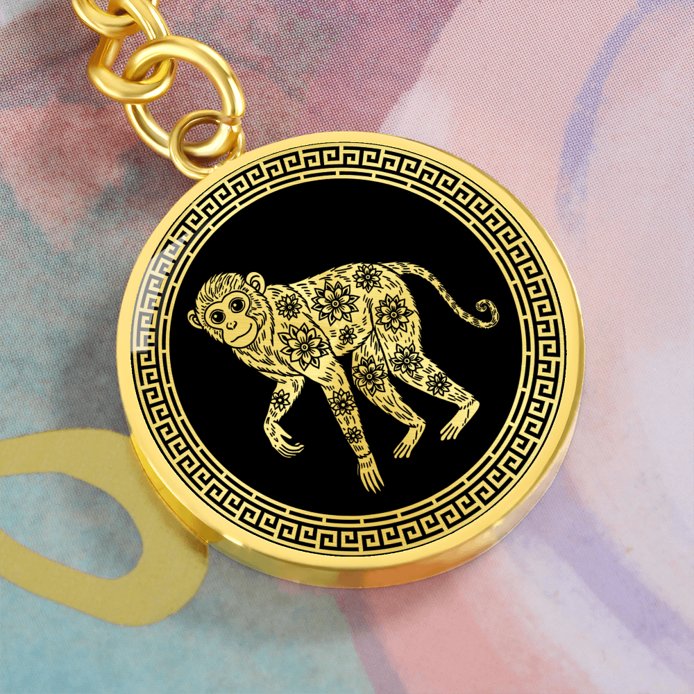 Monkey Keychain Chinese Zodiac Animal Pendant Jewelry