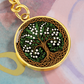 Celtic Tree of Life Pendant Keychain - Lily of the Valley May Birth Flower Jewelry