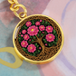 Celtic Tree of Life Pendant Keychain - Peony November Birth Flower Jewelry