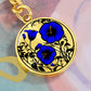 Blue Morning Glory Keychain