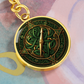 Compass Rose Keychain - Green Celtic Pendant Jewelry