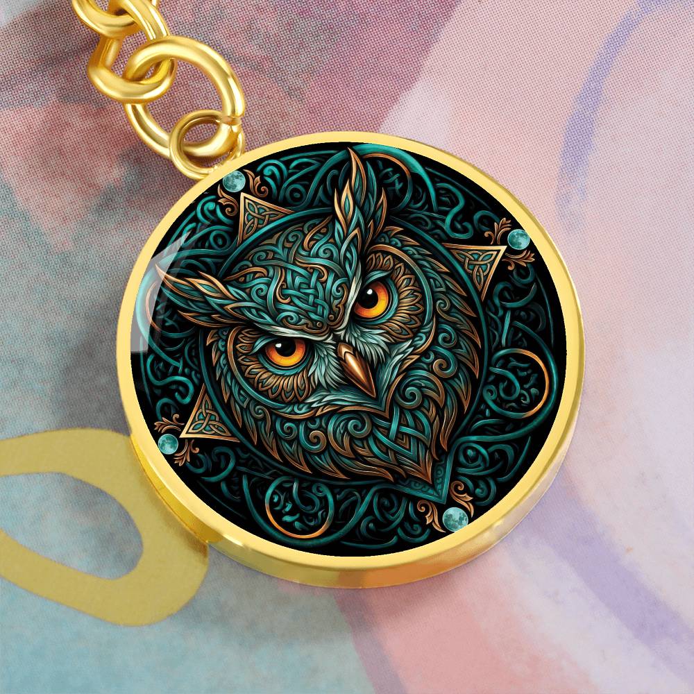 Celtic Owl Keychain – Symbolizing Wisdom and Spiritual Guidance