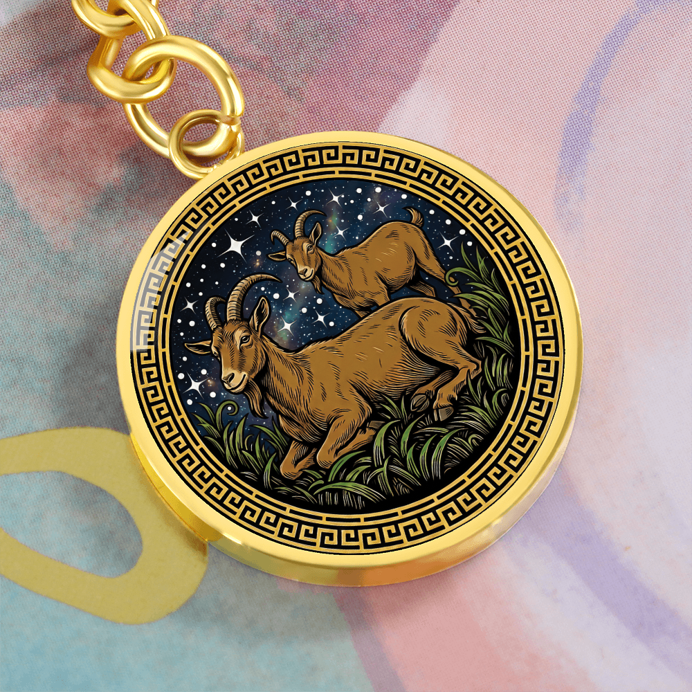 Goat Keychain - Couples Chinese Zodiac Animal Pendant Jewelry