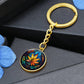 Gold Marijuana Keychain