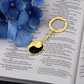 Gemini Yin Yang Pendant Keychain - Zodiac Constellation Jewelry