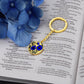 Blue Morning Glory Keychain