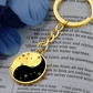 Gemini Yin Yang Pendant Keychain - Zodiac Constellation Jewelry