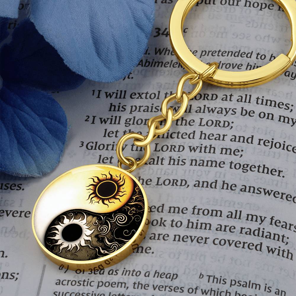 Sun and Moon Keychain