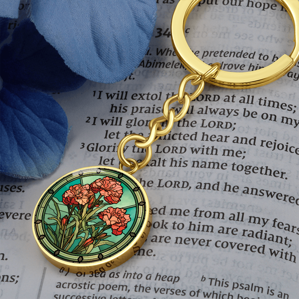 Carnation Keychain
