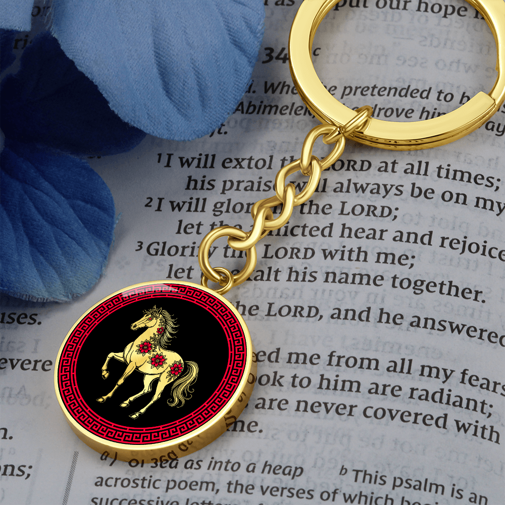 Horse Keychain Chinese Zodiac Animal Pendant Jewelry