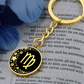 Virgo Zodiac Pendant Keychain