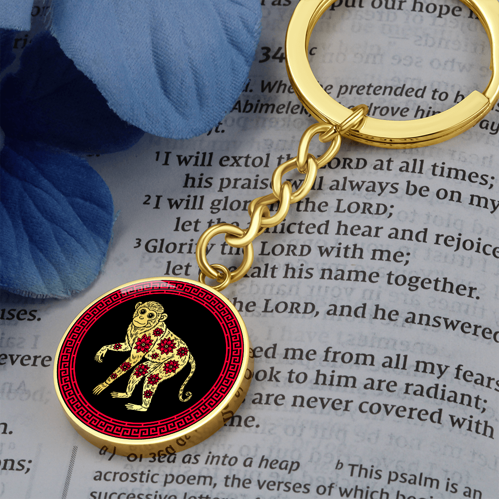 Monkey Keychain Chinese Zodiac Jewelry