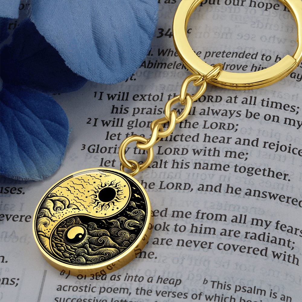 Sun and Moon Keychain