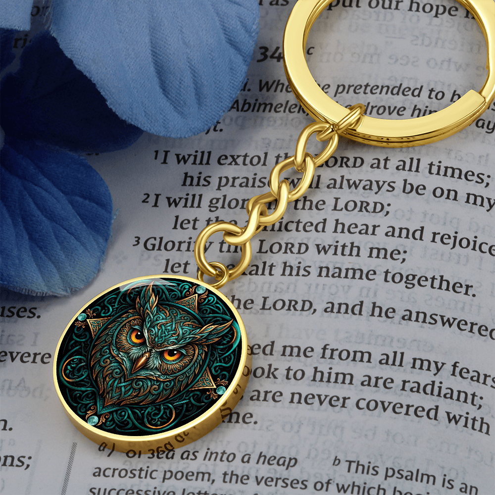 Celtic Owl Keychain – Symbolizing Wisdom and Spiritual Guidance