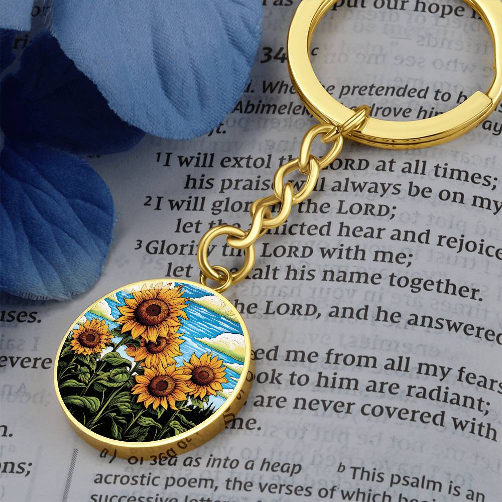 Sunflower Keychain