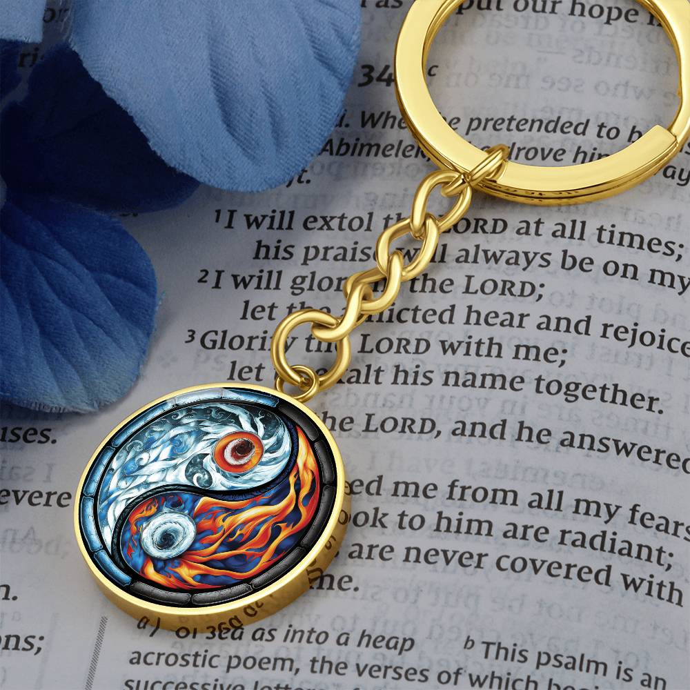 Fire and Ice Keychain