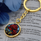 Carnation Keychain - January Birth Flower Pendant Jewelry